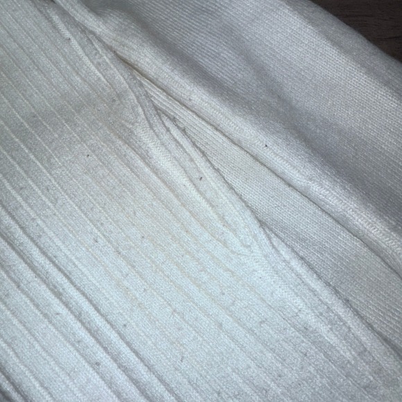 Takeout Boat Neck Womens Ribbed Knit Sweater White Long Sleeve Size Large - Picture 8 of 8